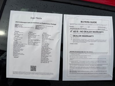 2016 Volkswagen Golf GTI Autobahn w/Performance Package