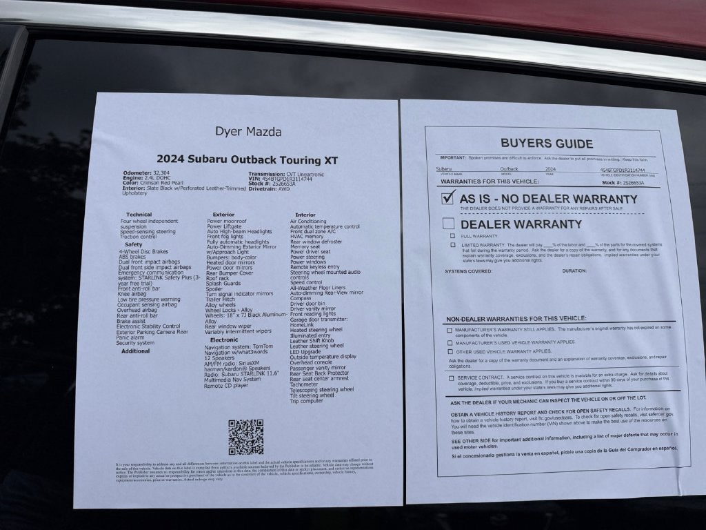 2024 Subaru Outback Touring XT