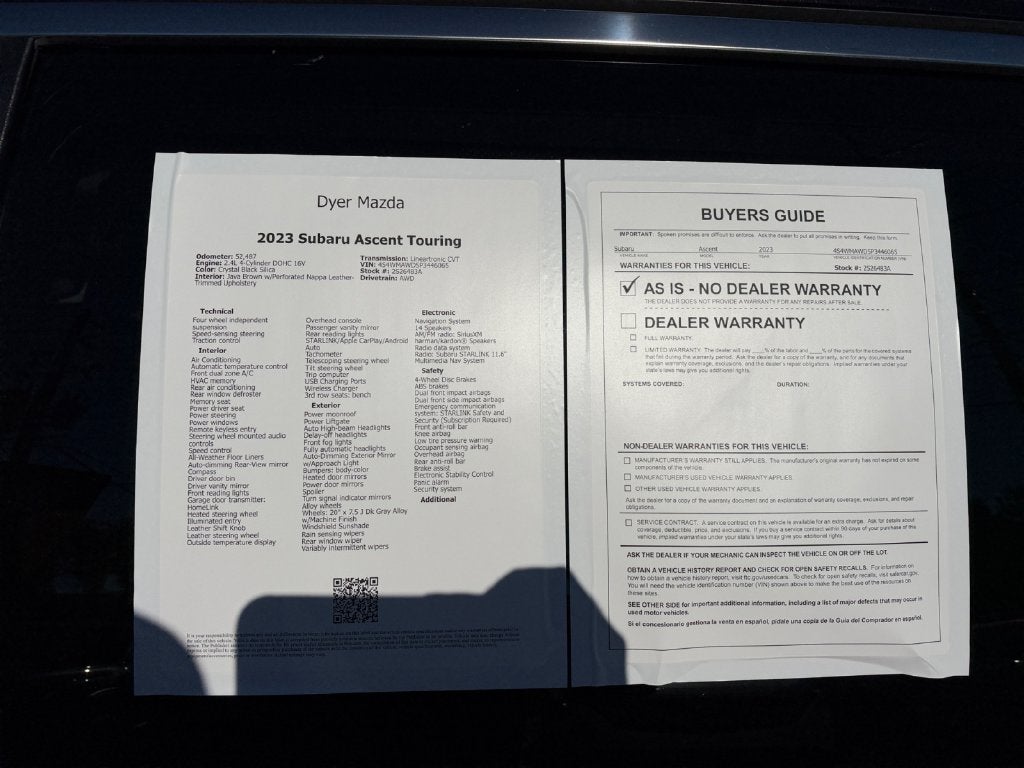 2023 Subaru Ascent Touring