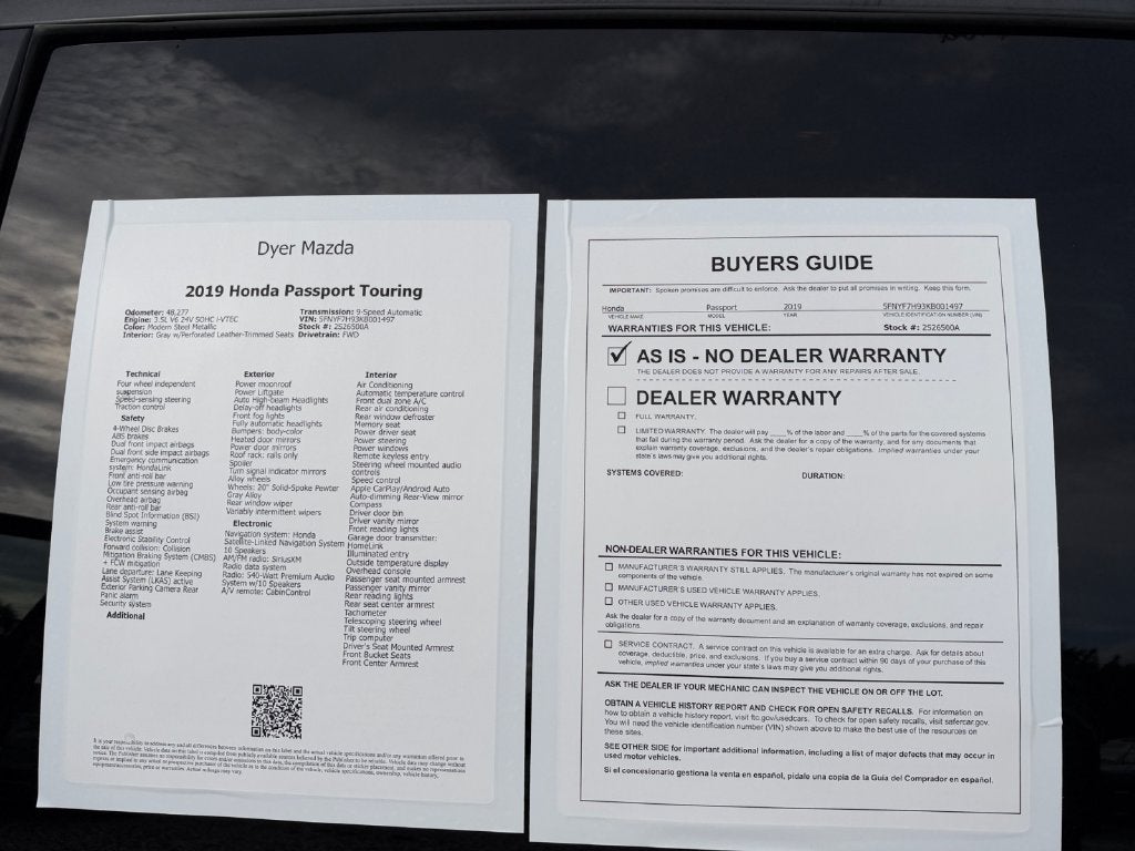 2019 Honda Passport Touring