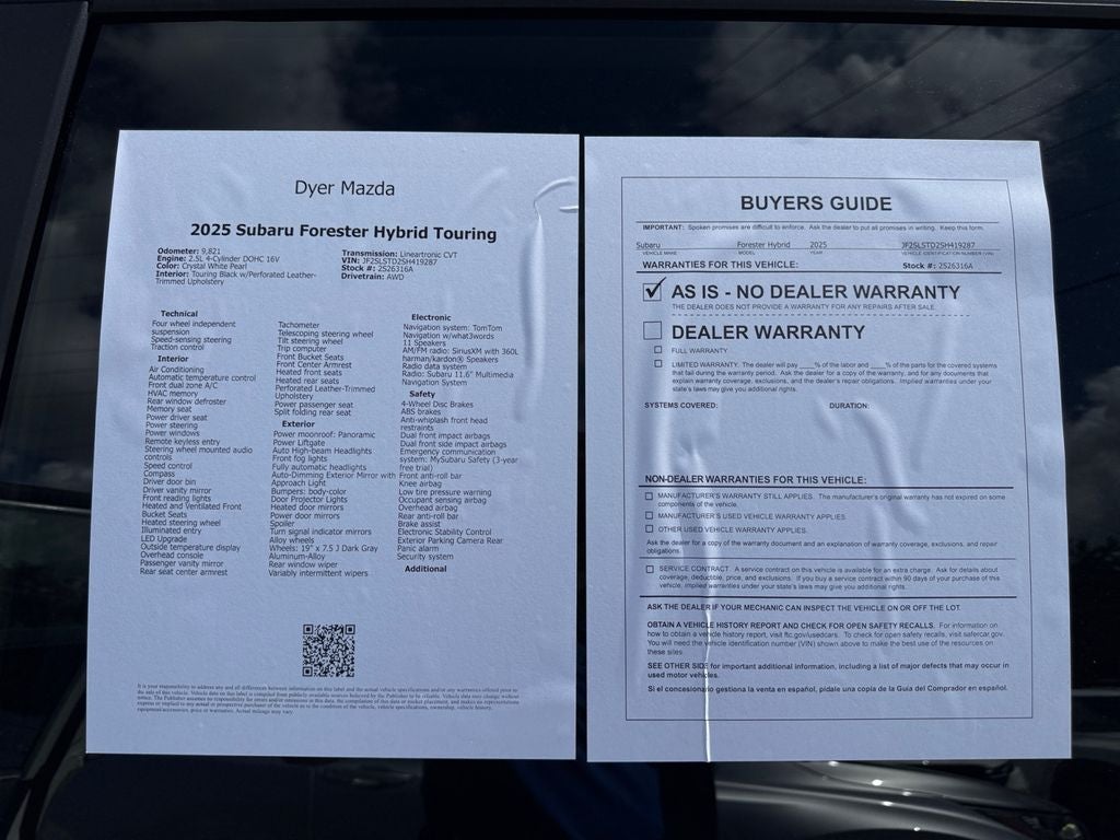 2025 Subaru Forester Hybrid Touring