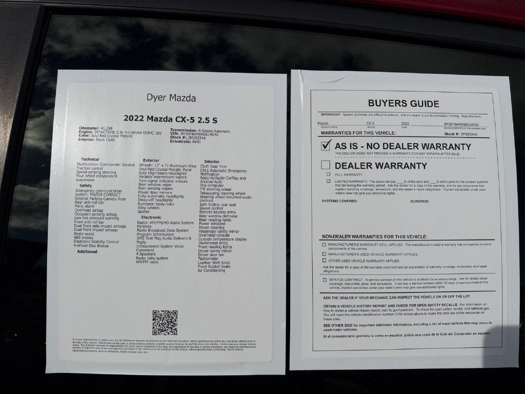 2022 Mazda Mazda CX-5 2.5 S