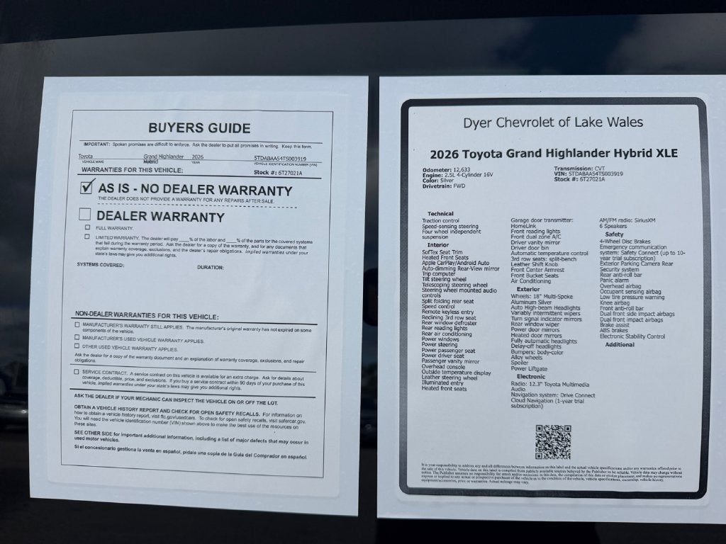 2026 Toyota Grand Highlander Hybrid XLE