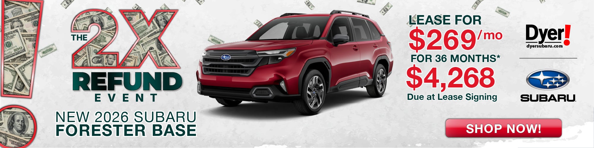 New 2026 Subaru Forester Base lease Vero Beach FL