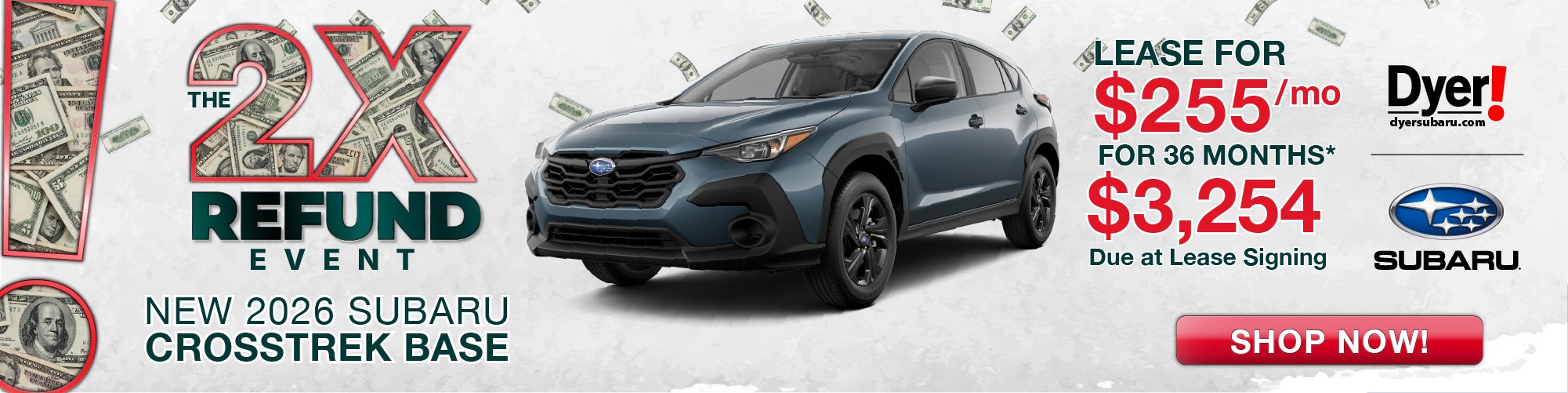 New 2026 Subaru Crosstrek Base lease Vero Beach FL