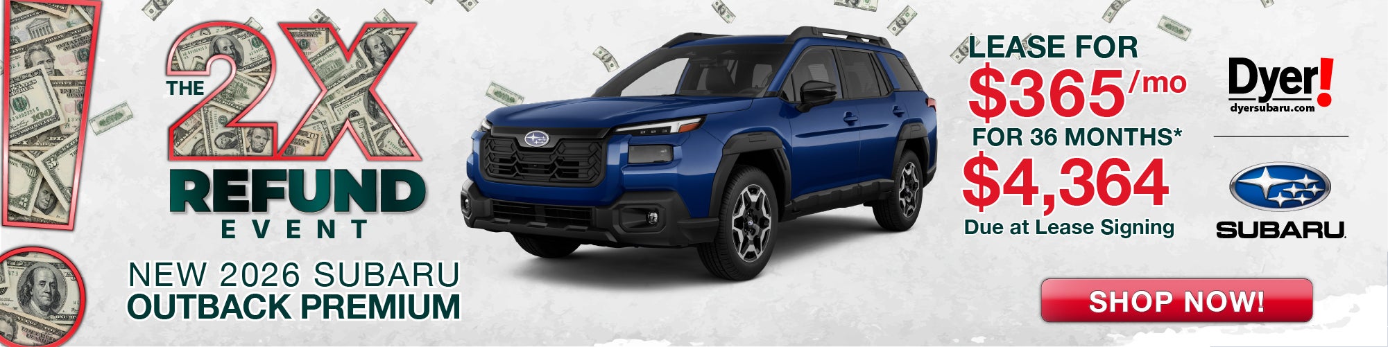 New 2026 Subaru Outback Premium lease Vero Beach FL