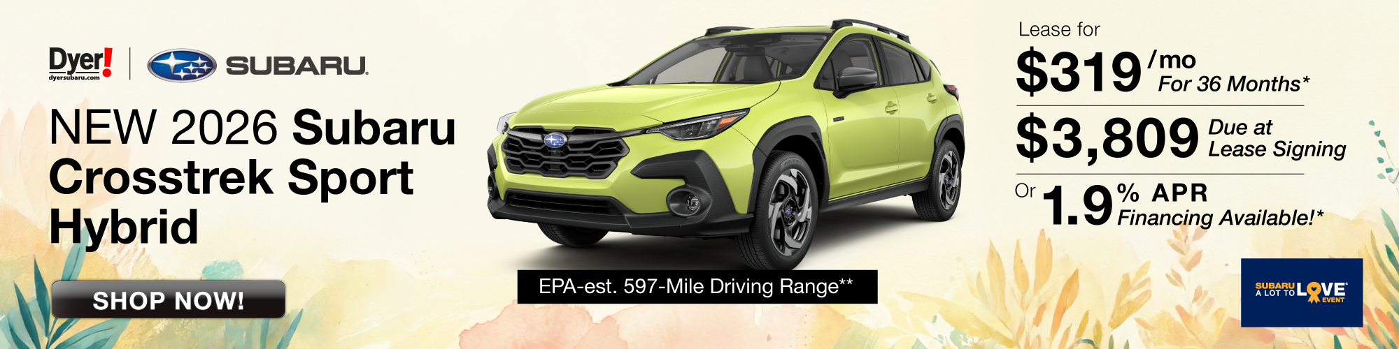  New 2026 Subaru Crosstrek Sport Hybrid