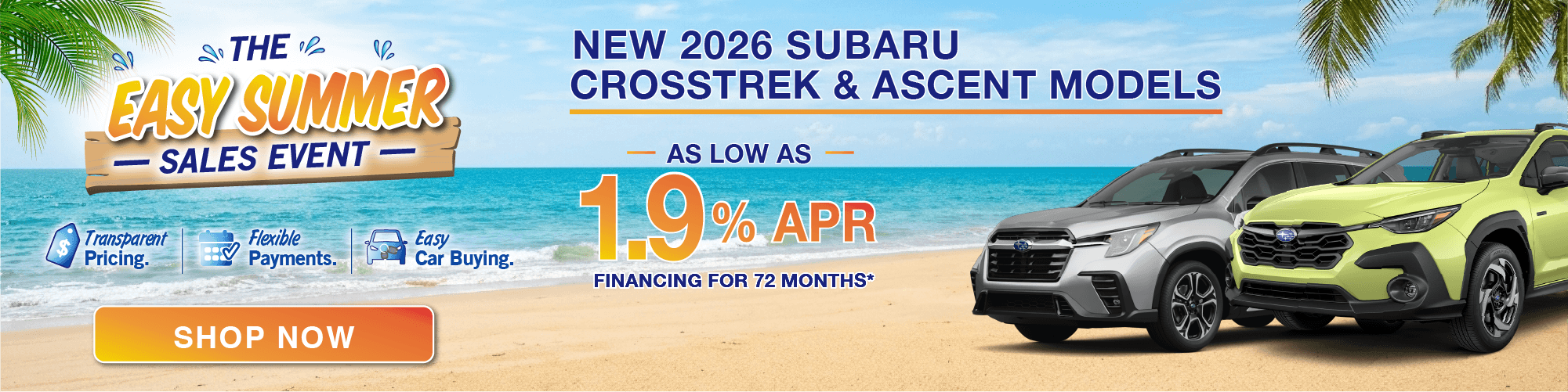 New 2026 Subaru Crosstrek & Ascent Models