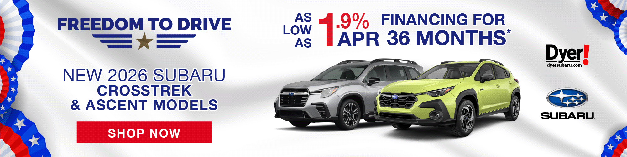New 2026 Subaru Crosstrek & Ascent Models