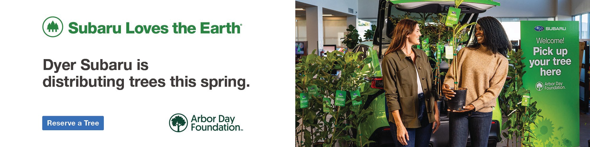 Dyer Subaru tree giveaway event